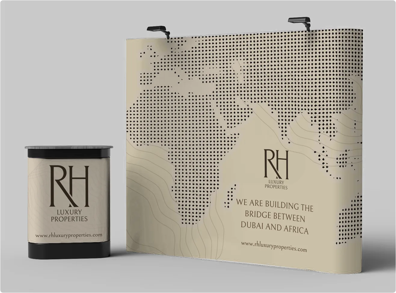 RH Luxury Properties trade show display